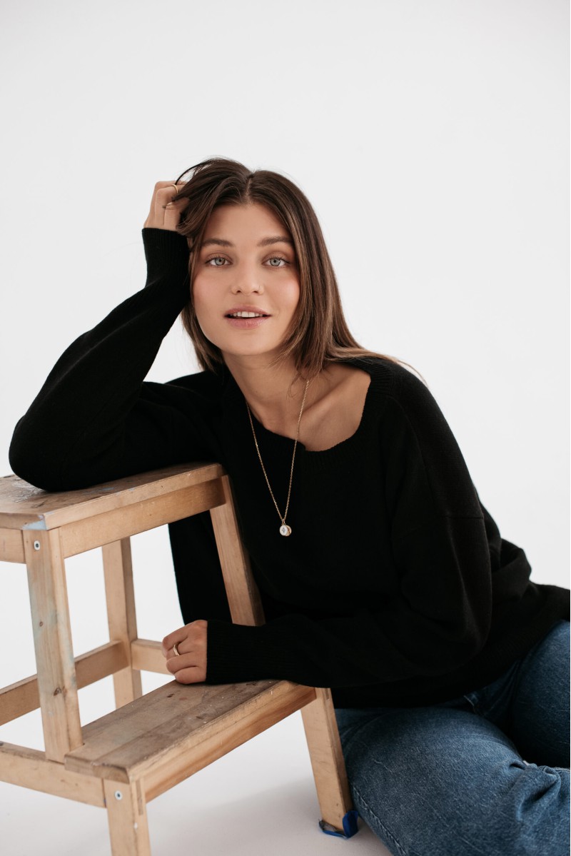 Dorly - Elegantní svetr z kašmíru a vlny