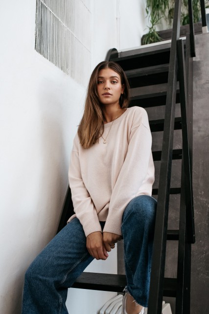 Dorly - Elegantní svetr z kašmíru a vlny