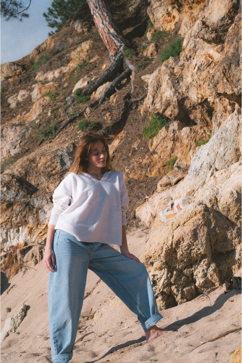 Bianca - Vlněná mikina s kašmírem