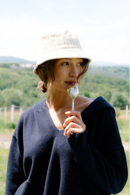 Bianca - Vlněná mikina s kašmírem