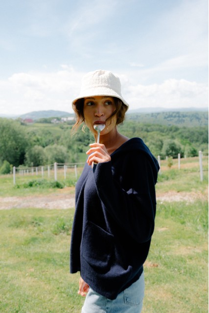 Bianca - Vlněná mikina s kašmírem