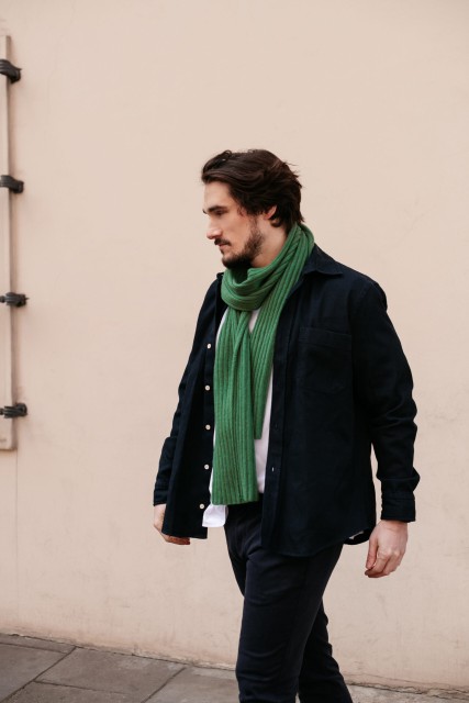 Carlo - Elegantní pánská šála z 95% kašmíru