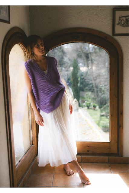 Vest - Dámská vlněná vesta s kašmírem