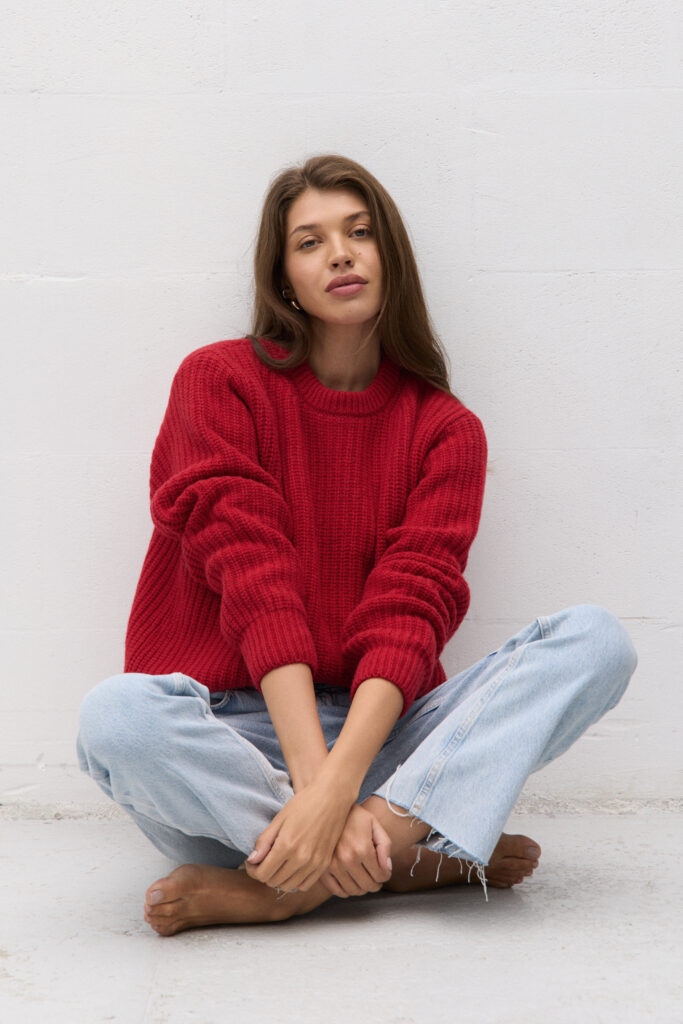 vený dámský vlněný svetr s kašmírem (10 % kašmír a 90 % merino vlna)